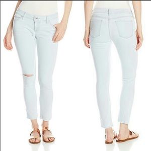 LUCKY BRAND Lolita Capri distressed raw hem jeans